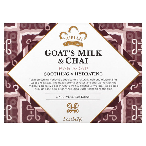 NUBIAN - Goat's Milk & Chai Bar Soap Soothing & Hdyrating