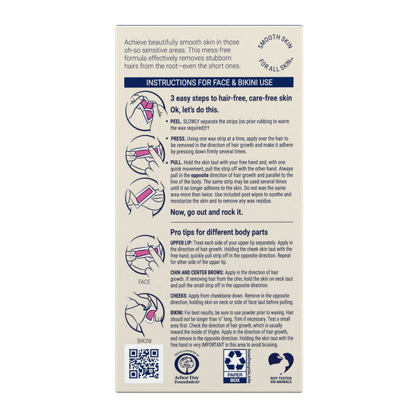 Nair - Hair Remover Wax Ready Strips For Face & Bikini