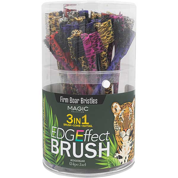 MAGIC COLLECTION - 3-in-1 Firm Boar Bristles EDGEffect Brush ASSORTED 1 PCs