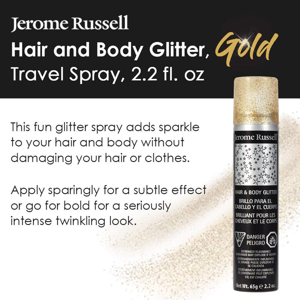Jerome Russell - Hair & Body Glitter Color Spray GOLD