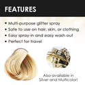 Jerome Russell - Hair & Body Glitter Color Spray GOLD