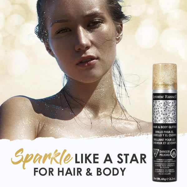Jerome Russell - Hair & Body Glitter Color Spray GOLD