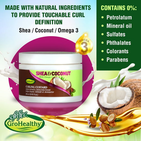 Sof N' Free - GroHealthy Shea & Coconut Curling Custard