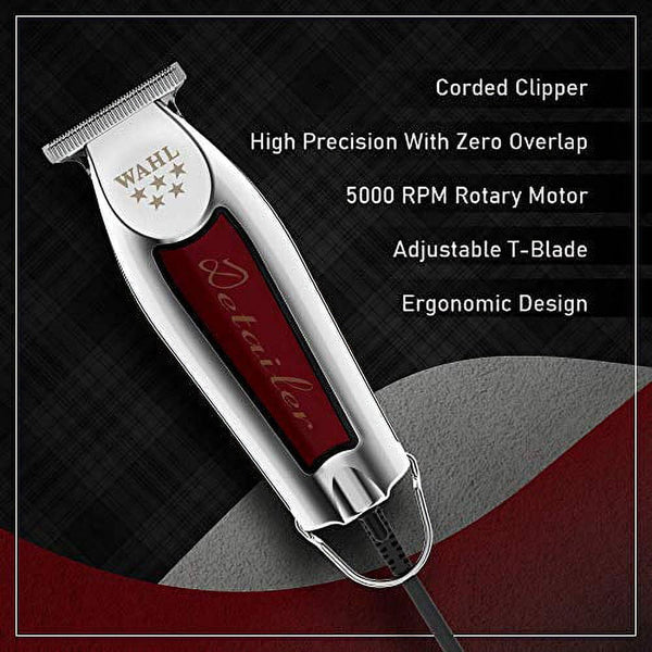 WAHL - Professional 5-Star Detailer Trimmer BURGUNDY