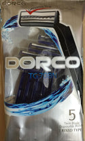 DORCO - 5 TWIN BLADE DISPOSABLE RAZORS BLUE