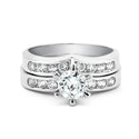 JOY JEWELRY - Cubic Zirconia Silver Ring (99R-026)