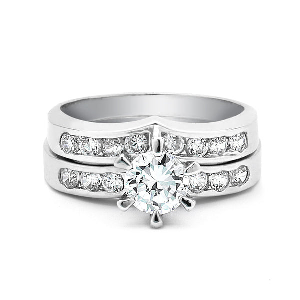 JOY JEWELRY - Cubic Zirconia Silver Ring (99R-026)