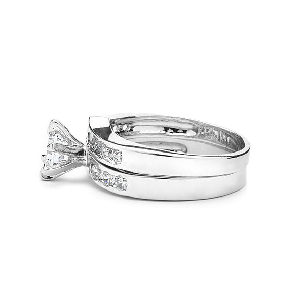 JOY JEWELRY - Cubic Zirconia Silver Ring (99R-026)