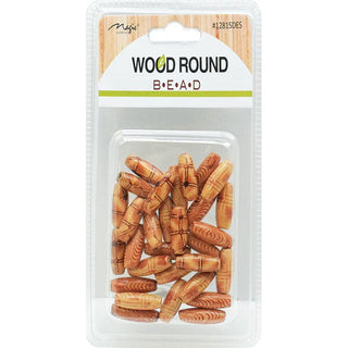 MAGIC COLLECTION - Wood Round Hair Bead Assorted
