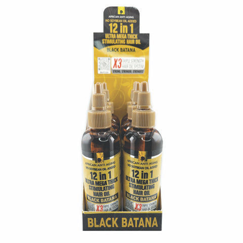 AFRICAN ANTI-AGING - 12-IN-1 ULTRA MEGA THICK STIMULATING HAIR OIL BLACK BATANA