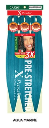 Buy aqua-marine OUTRE - X-PRESSION BRAID PRE STRETCHED BRAID 42" 3X