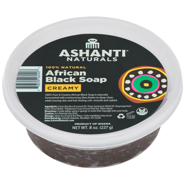ASHANTI - 100% NATURAL AFRICAN BLACK SOAP CREAMY