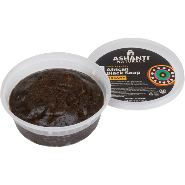 ASHANTI - 100% NATURAL AFRICAN BLACK SOAP CREAMY