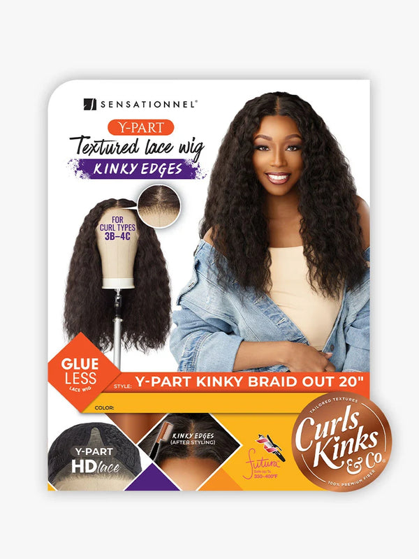 SENSATIONNEL - KINKY EDGE Y-PART LACE WIG - KINKY BRAID OUT 20 (CK&CO)