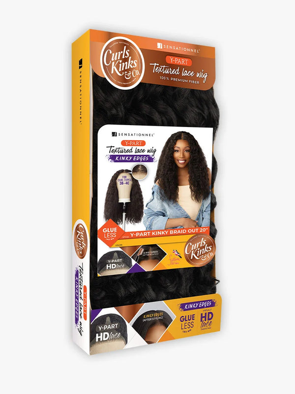 SENSATIONNEL - KINKY EDGE Y-PART LACE WIG - KINKY BRAID OUT 20 (CK&CO)
