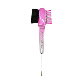 STYLE FACTOR - Edge Booster Hair Brush + Comb HOT PINK/WHITE