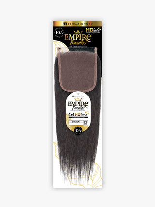 Buy natural-black SENSATIONNEL - EMPIRE HH 4 X 4 HD LACE CLOSURE STRAIGHT