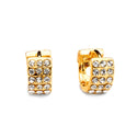 JOY JEWELRY - Gold Triple Huggies Hoop Earrings