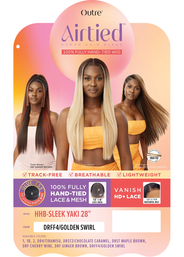 OUTRE - AIRTIED 100% FULLY HAND-TIED WIG - HHB - SLEEK YAKI 28"