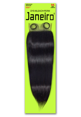JANEIRO - 100% 9A Unprocessed Virgin Hair 4X4 Closure STRAIGHT