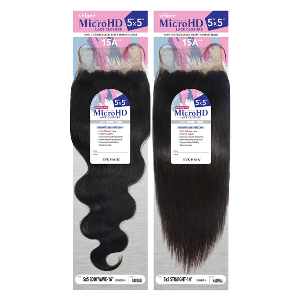VELOCE - Ultra Thin 5X5 MicroHD Closure STRAIGHT