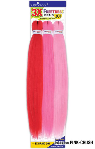 Buy pink-crush FREETRESS - 3X PRE-STRETCHED BRAID 301 28"