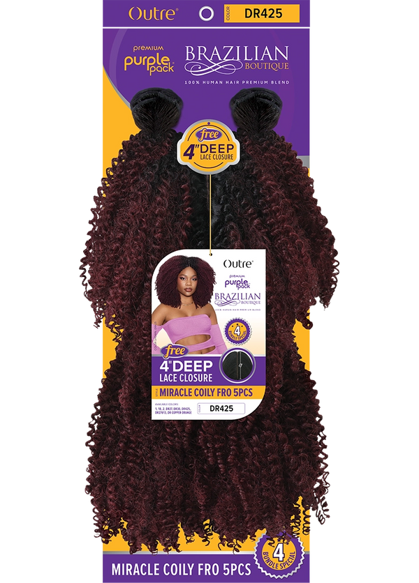 OUTRE - PURPLE PACK BOUTIQUE - MIRACLE COILY FRO 5PCS