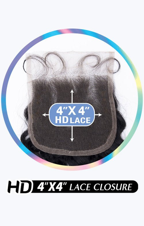 GLOSSY - UH 4X4 BODY WAVE LACE CLOSURE (HUMAN)