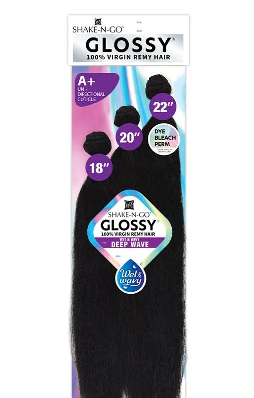 GLOSSY - 100% VIRGIN HUMAN WET & WAVY DEEP WAVE BUNDLE