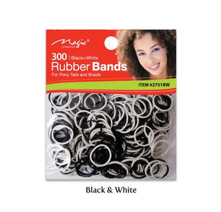 MAGIC COLLECTION - Premium Rubber Bands Black & White 300