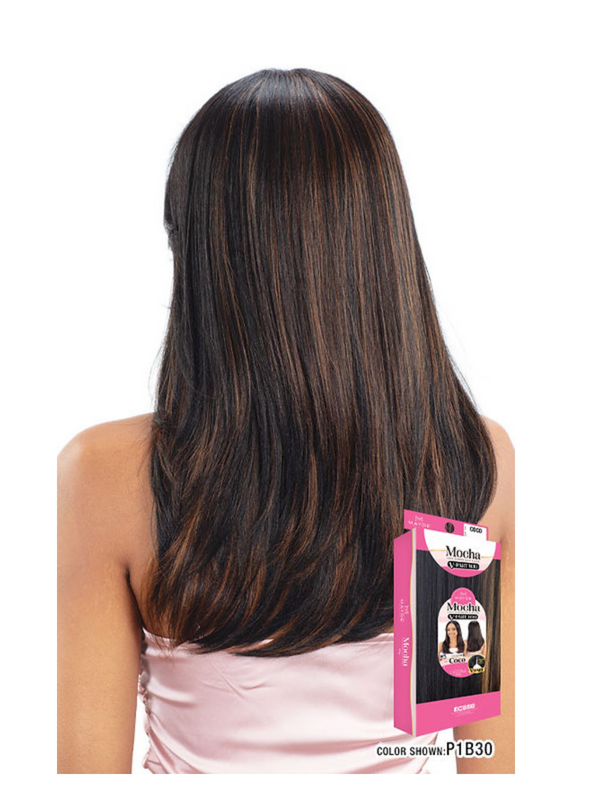 MAYDE - MOCHA HUMAN HAIR BLEND V PART WIG COCO