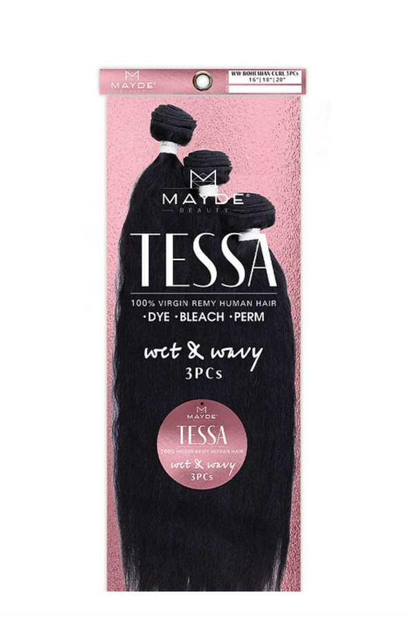 MAYDE - TESSA WET & WAVY 100% REMY HUMAN BOHEMIAN CURL 3PCS