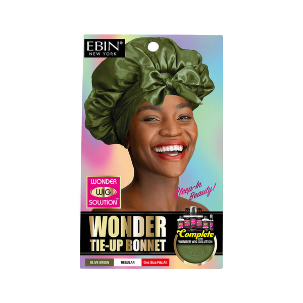 EBIN - WONDER WIG SOLUTION TIE UP BONNET REGULAR OLIVE GREEN