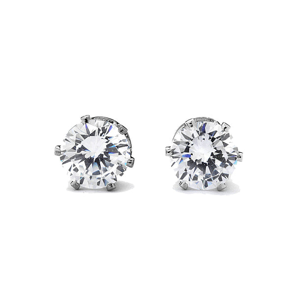 JOY JEWELRY - Silver Cubic Zirconia Stud Earrings (X15)
