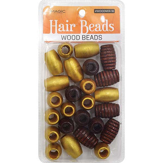 MAGIC COLLECTION - Hair Beads Wood Beads #WOODMIX-16