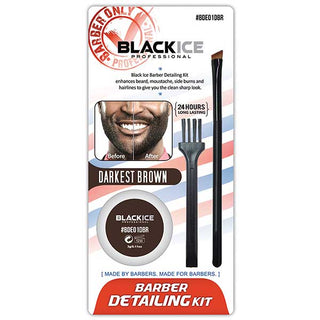 BLACK ICE - Professional Barber Detailing Kit DARKEST BROWN