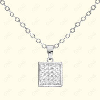 GNS - Silver Sqaure Necklace (CZN05S)