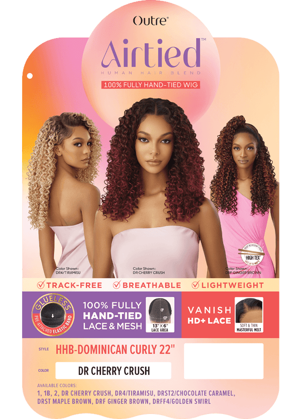 OUTRE - AIRTIED 100% FULLY HAND-TIED WIG-HHB-DOMINICAN CURLY 22"