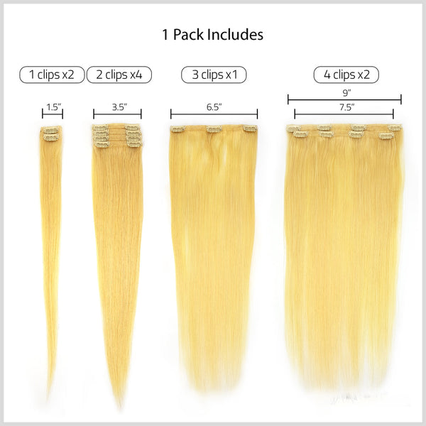 PURE - 9PCs Clip-Ins Extensions 18" (HUMAN)