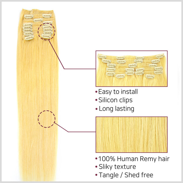 PURE - 9PCs Clip-Ins Extensions 18" (HUMAN)
