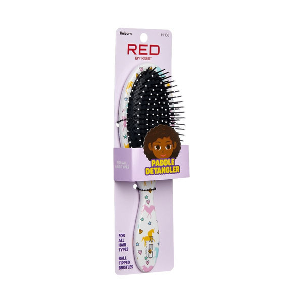 KISS - RED DESIGNED PADDLE BRUSH UNICORN