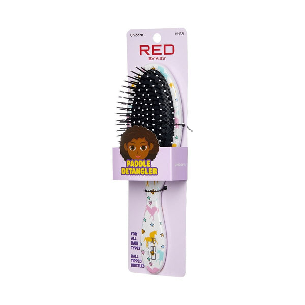 KISS - RED DESIGNED PADDLE BRUSH UNICORN
