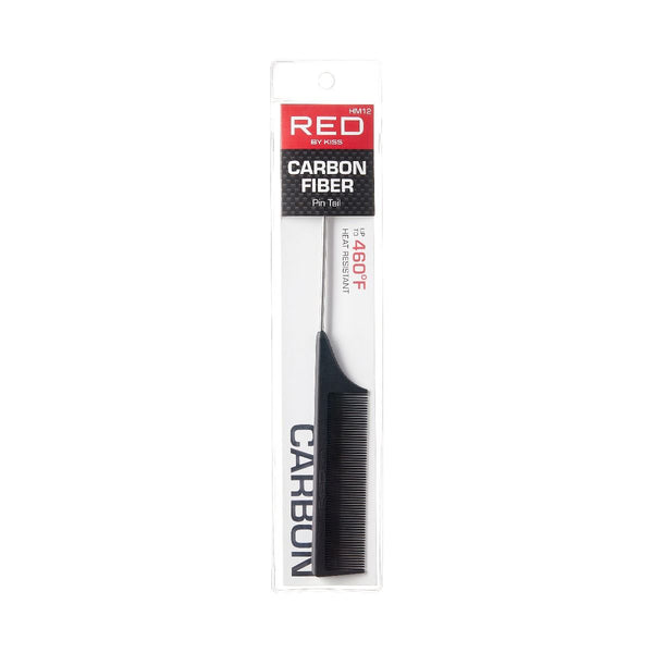 KISS - RED PROFESSIONAL CARBON FIBER PINTAIL COMB