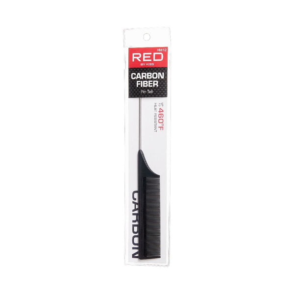 KISS - RED PROFESSIONAL CARBON FIBER PINTAIL COMB