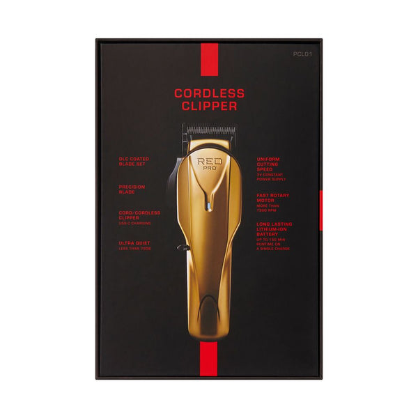 KISS - RED PRO CORDLESS CLIPPER MATT GOLD