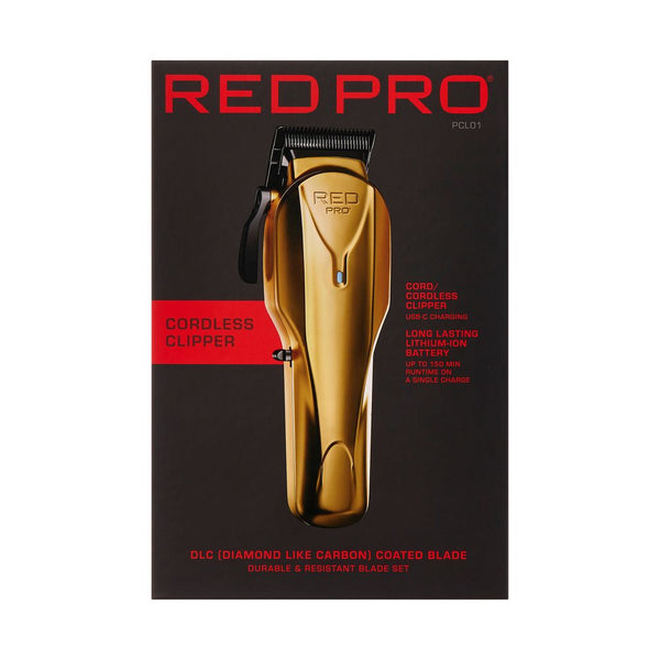 KISS - RED PRO CORDLESS CLIPPER MATT GOLD
