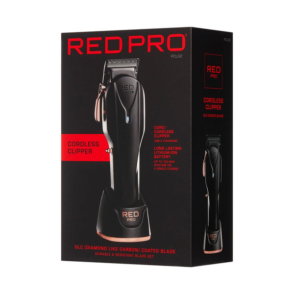 KISS - RED PRO CORDLESS CLIPPER MATT BLACK