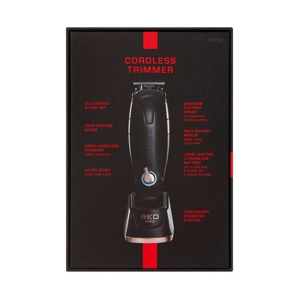KISS - RED PRO CORDLESS TRIMMER MATT BLACK