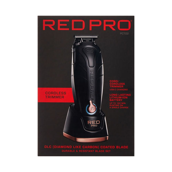KISS - RED PRO CORDLESS TRIMMER MATT BLACK