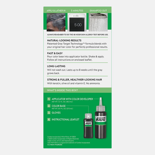 JUST FOR MEN - SHAMPOO-IN COLOR H-60 JET BLACK